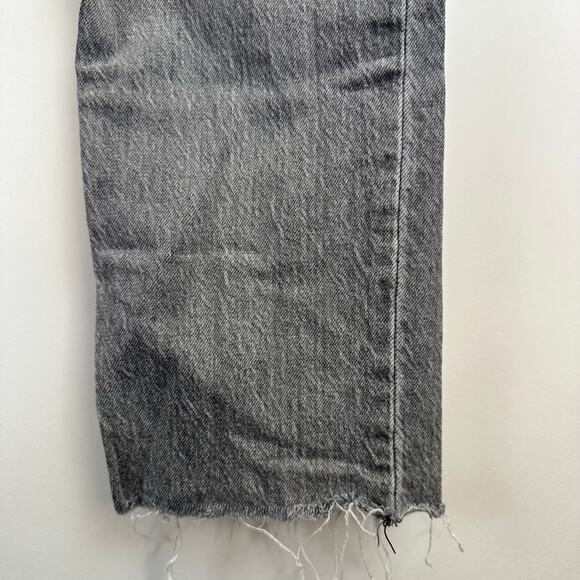 Gap Charcoal Wash Cheeky Straight High Rise Button Fly Jeans Women's Size 25 - Picture 5 of 12
